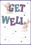 This lively get well card, brimming with playful optimism, is a reflection of the warmth found throughout Parsons Green. Two irresistible characters-a smiling teddy bear and an eager puppy-seem to leap from the card's creamy background, their arms wrapped joyfully around the vibrant, oversized 'Get Well' text. Hues of indigo and teal shimmer in the hand-painted letters, much like the eye-catching petals in bouquets ready for delivery from our local shop. A scatter of blue and violet stars glimmer across the scene, infusing each corner with hopeful energy and gentle wonder. Details in the bear's fur and the puppy's floppy ears appear so soft you can almost feel their embrace, recalling the tenderness of a caring florist's hands. Like a bouquet delivered to a doorstep on Parsons Green Lane, this card is a heartfelt salve-a combination of genuine comfort, bright colour, and the kind of joyful sincerity that makes our corner of London feel like home.